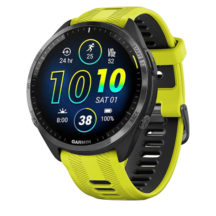 Garmin Unisex Colorful Amoled Display Training Metrics Recovery Insights Amp Yellow Black Forerunner 965 Running Smartwatch - 010-02809-02