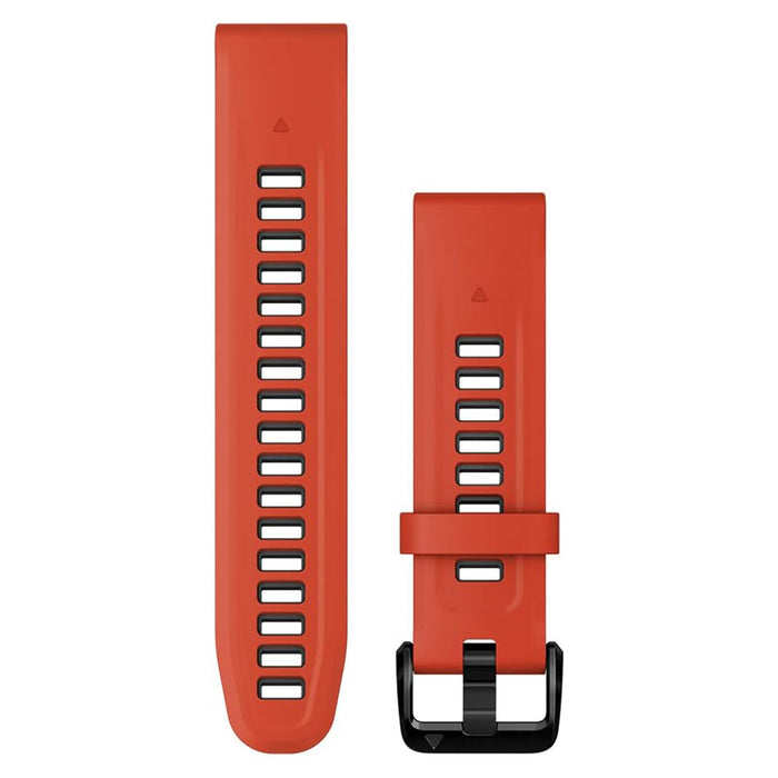 Garmin QuickFit Red/Graphite 20 mm Flame Silicone Watch Band - 010-13279-04
