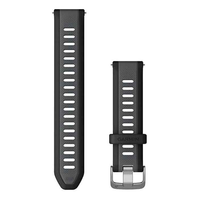 Garmin Unisex Black with Slate Hardware 20 MM Quick Release Watch Band - 010-11251-AG