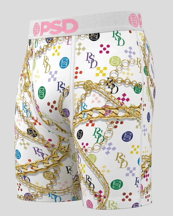 PSD Men's Multicolor Luxe Wht Boxer Briefs Extra Large Underwear - 224180023-MUL-XL