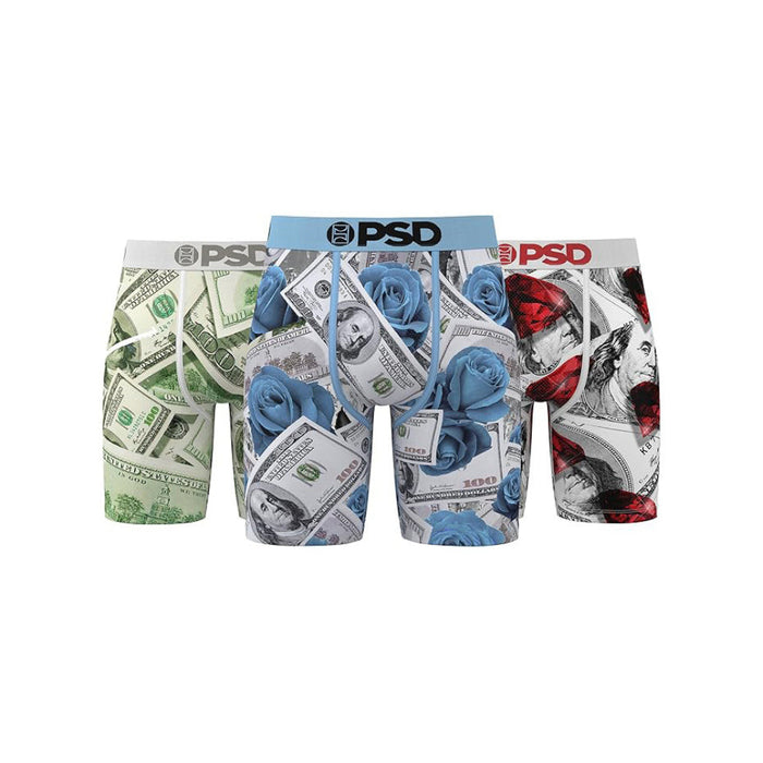PSD Men's Multicolor Mad Money Boxer Brief 3 Pack Small Underwear - 424180241-MUL-S