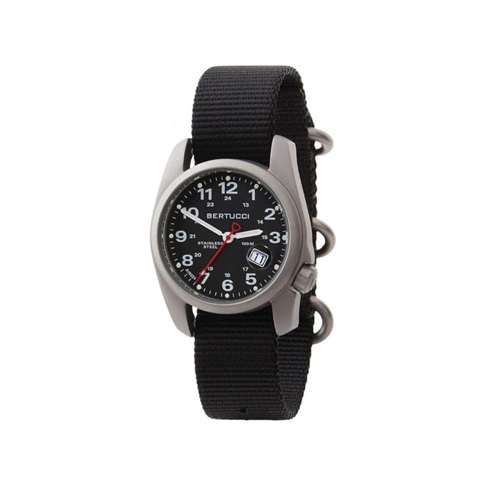 Bertucci A-1S Super Field Men's Black Dial Black Nylon Band Analog Japanese Quartz Watch - 10600