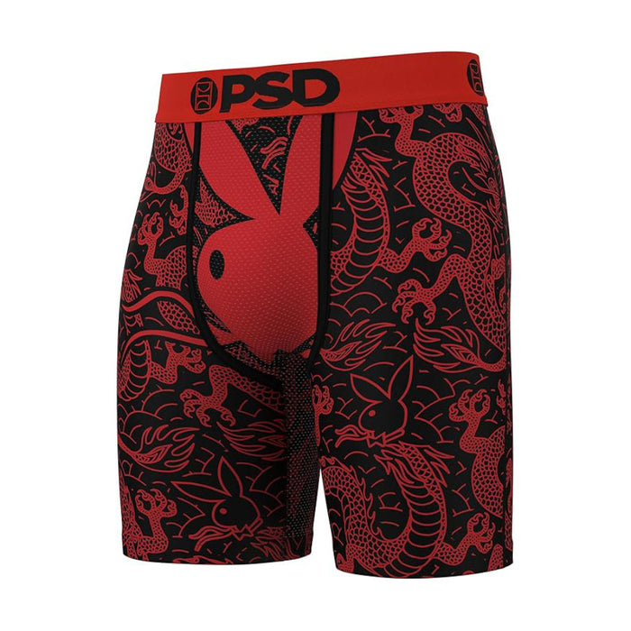PSD Men's Multicolor Playboy Dragon Boxer Briefs Large Underwear- 424180005-MUL-L
