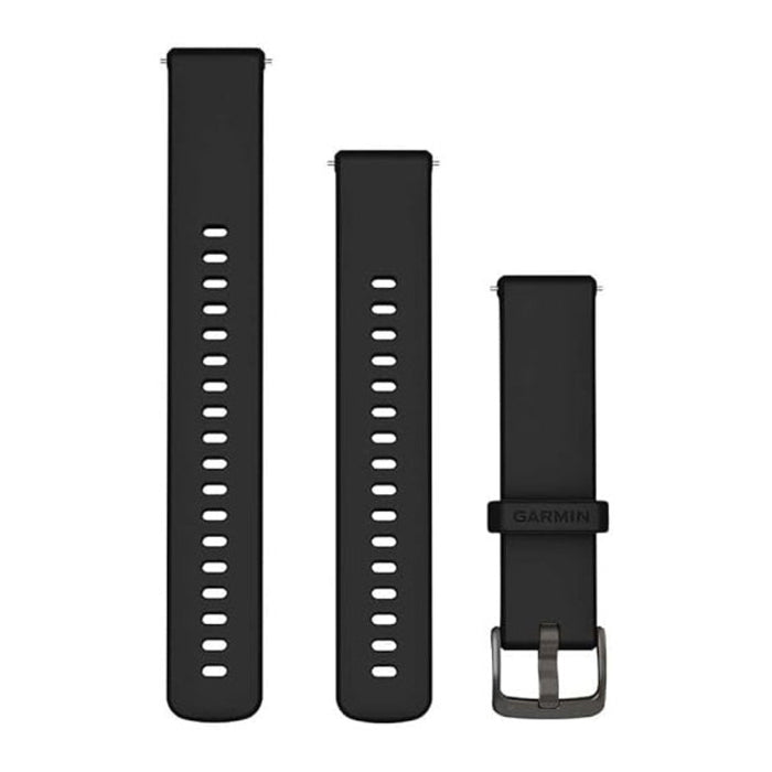 Garmin Unisex Black Silicone With Slate Hardware 18MM Quick Release Watch Band - 010-13406-02