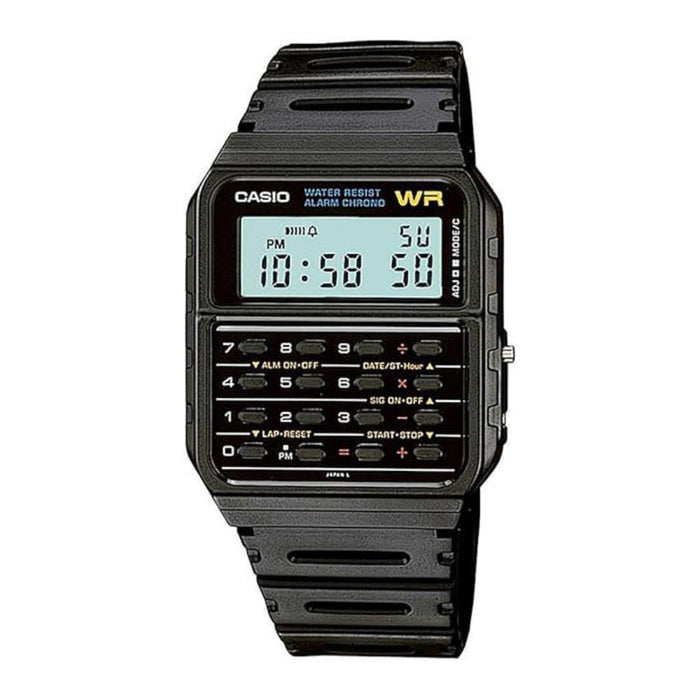 Casio Men's Black Dial Black Resin Band Digital Quartz Watch - CA-53W-1ZDR