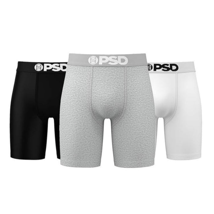 PSD Men's Multicolor Neutrals Cotton 3 Pack Boxer Briefs Small Underwear - 224180170-MUL-S