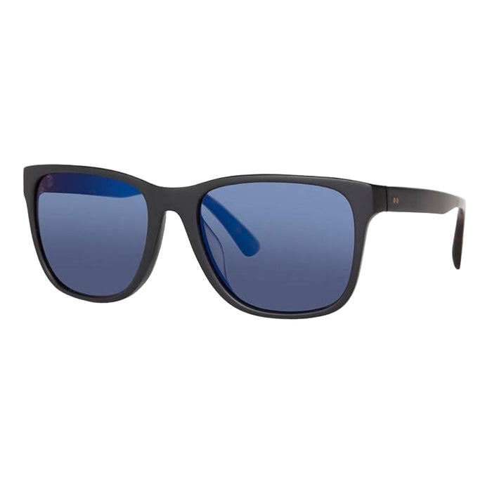 TOMS Unisex Matte Black Frame Blue Tinted Lens Polarized Rectangular Sunglasses - 10017421