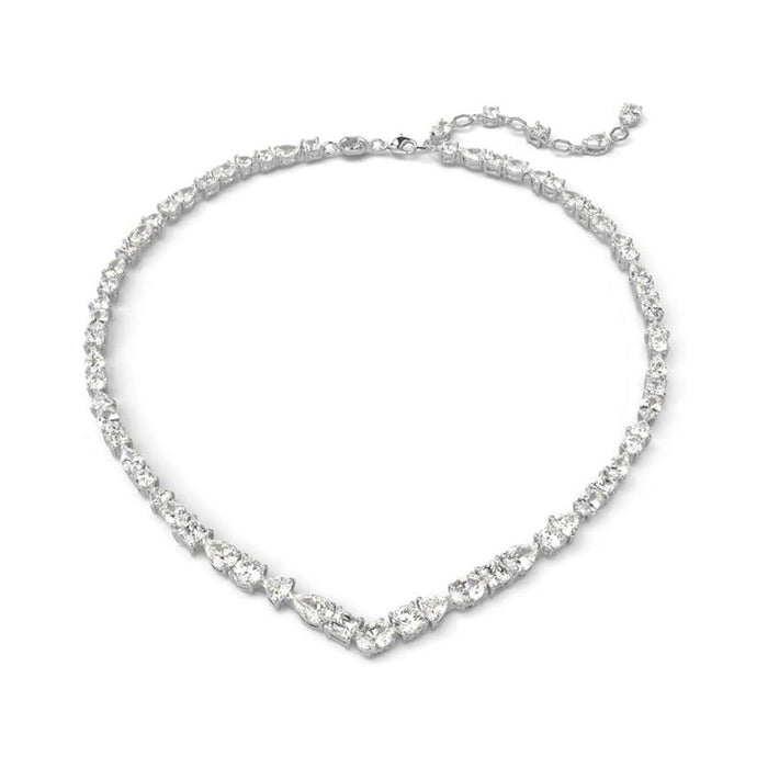 Swarovski Women's Clear Mixed-Cut Stones In A Rhodium Finished Setting Mesmera Necklace - 5665242