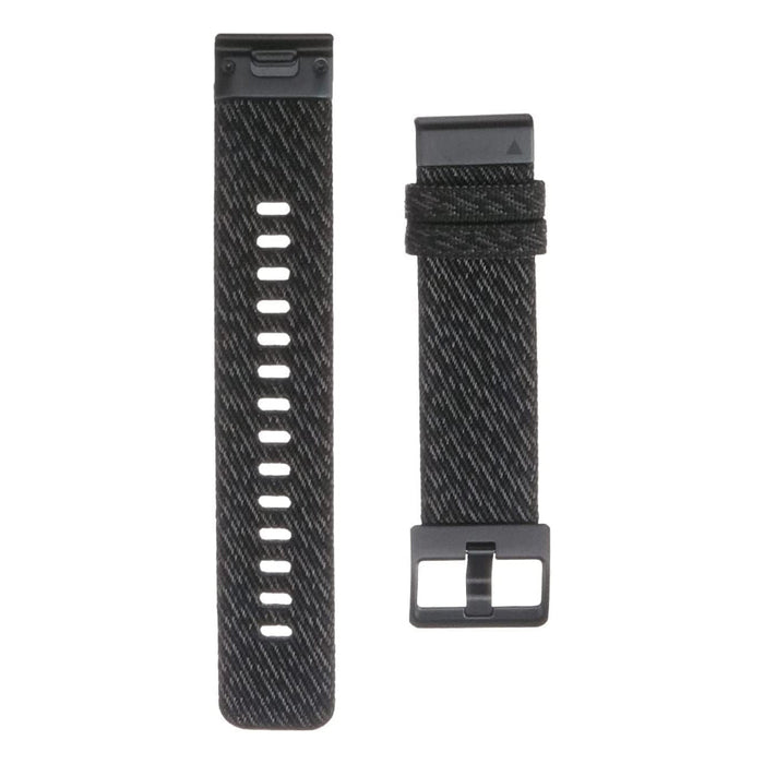 Garmin Unisex Heathered Black Nylon With Black Hardware 20MM QuickFit Watch Band - 010-12875-00