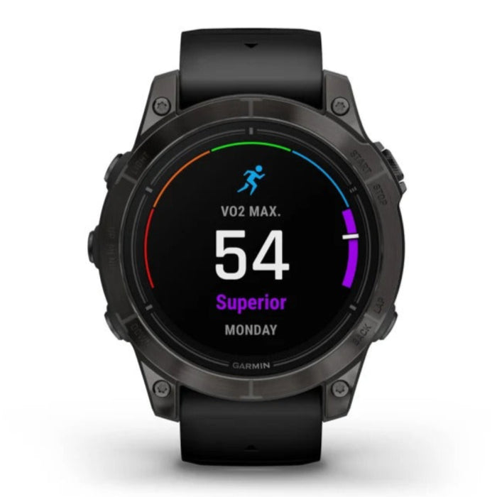 Garmin epix Pro (Gen 2) Sapphire Edition 47mm Black Advanced Training Technology Built-in Flashlight High Performance Smartwatch - 010-02803-10