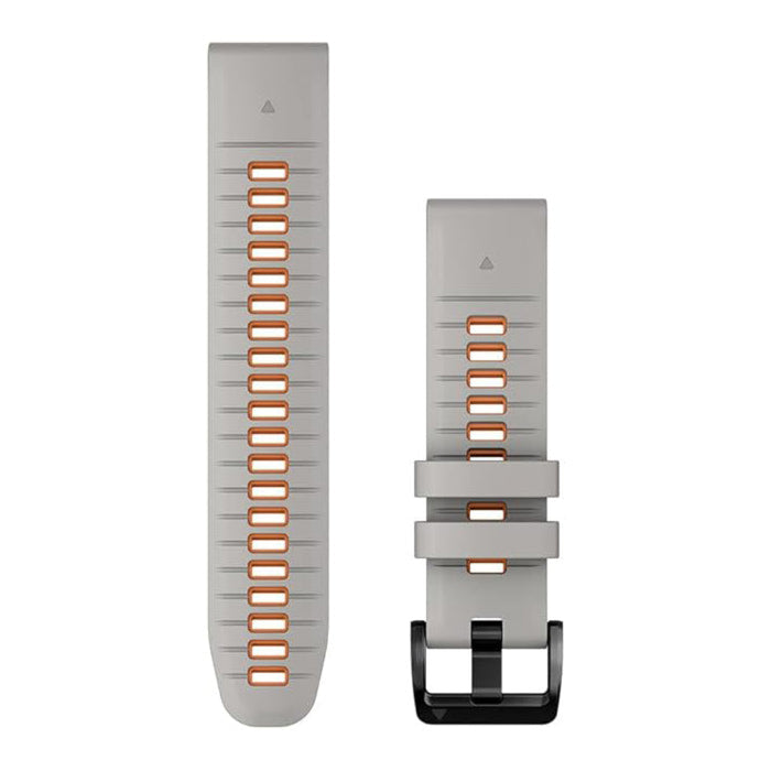 Garmin Women's Fog Gray/Ember Orange Silicone 22MM QuickFit Watch Band - 010-13280-02