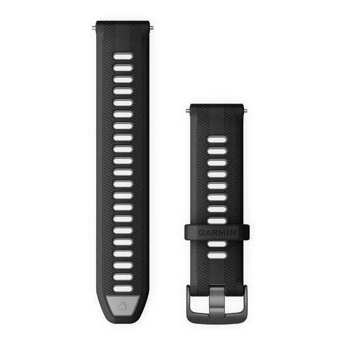 Garmin Forerunner® Unisex Black/Powder Gray With Slate Hardware Silicone 22 MM QuickFit Watch Band - 010-11251-9Y
