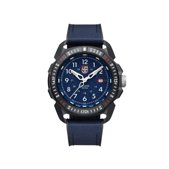 Luminox Men's Blue Dial Blue Rubber Band Analog Swiss Quartz Military Watch - XL.1003.ICE