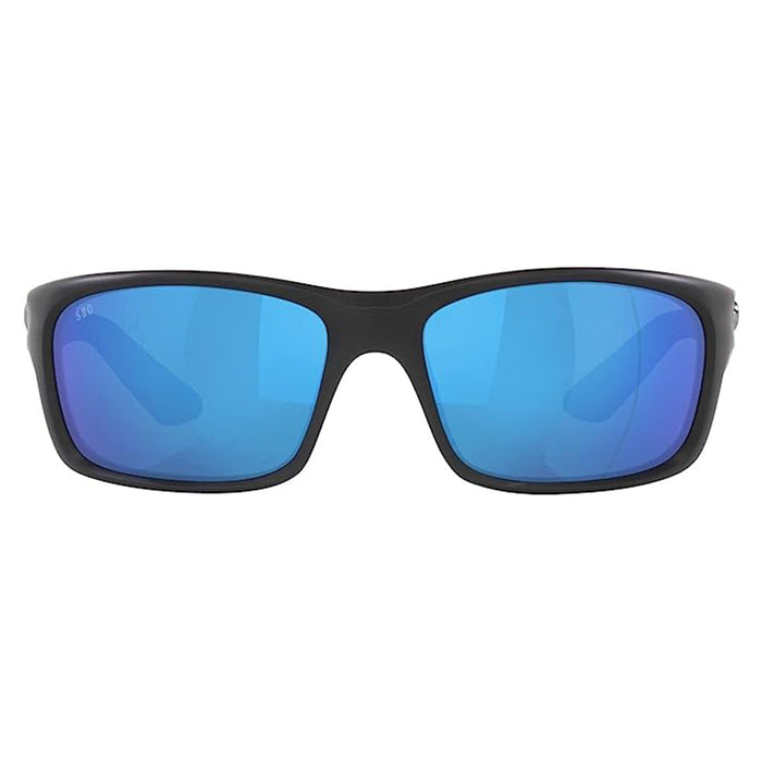 Costa Del Mar Men's Matte Black Frame Blue Mirror Lens Polarized Jose Pro Rectangular Sunglasses - 06S9106-910601-62
