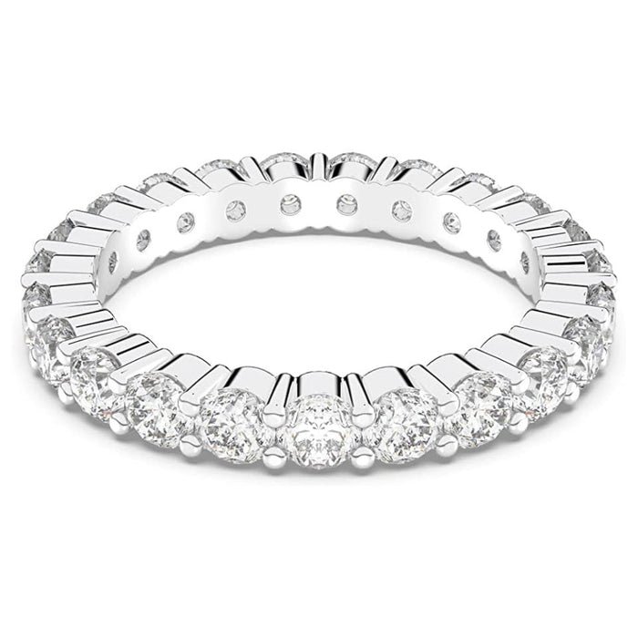 Swarovski Part of the Vittore Collection Women's Clear circle-cut Swarovski Crystals on a Rhodium Finish Setting Size 7 Vittore XL Ring - 5237742