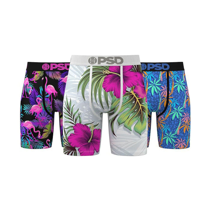 PSD Men's Multicolor Island Vibes 3-Pack Boxer Briefs XX-Large Underwear - 125180124-MUL-XXL