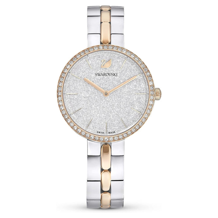 Swarovski Women's White Dial Rose Gold Stainless steel Band Cosmopolitan Crystal Quartz Watch - 5644081