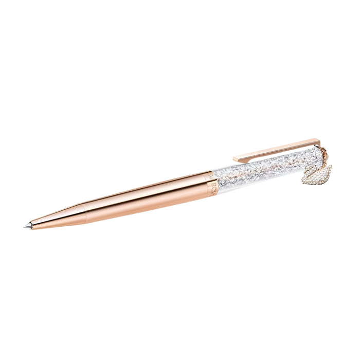 Swarovski Unisex Black Ink Rose Gold-Tone Finish Crystalline Swan Ballpoint Pen - 5479552