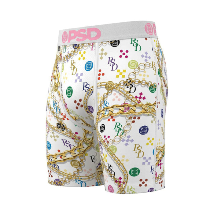PSD Men's Multicolor Luxe Wht Boxer Briefs Large Underwear - 224180023-MUL-L