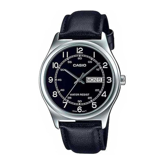 Casio Men's Black Dial Black Resin Band Analog Quartz Watch - MTP-V006L-1B2UDF