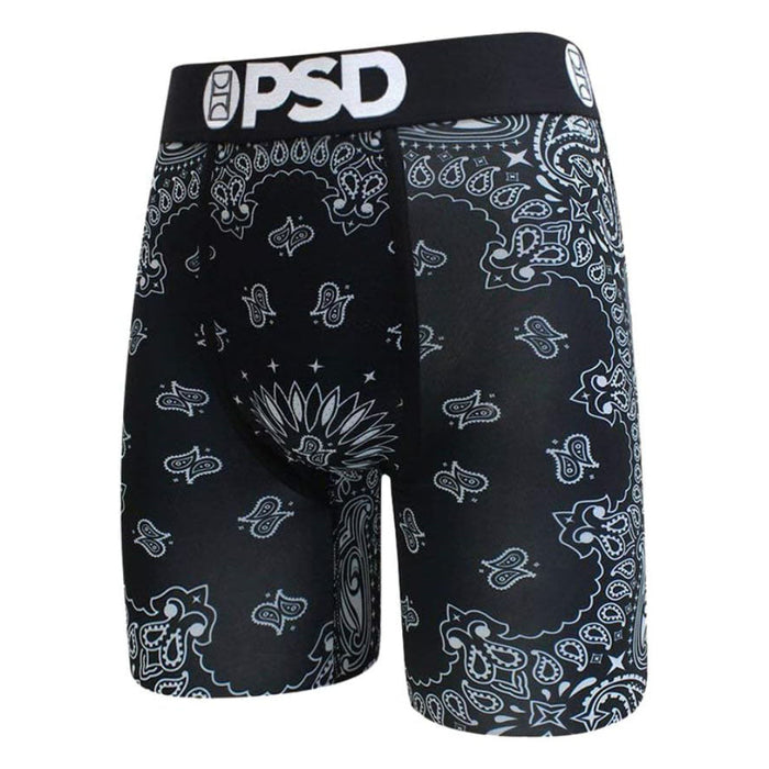 PSD Men's Black Bandana Bottom Boxer Briefs Large Underwear - E21911050-BLK-L