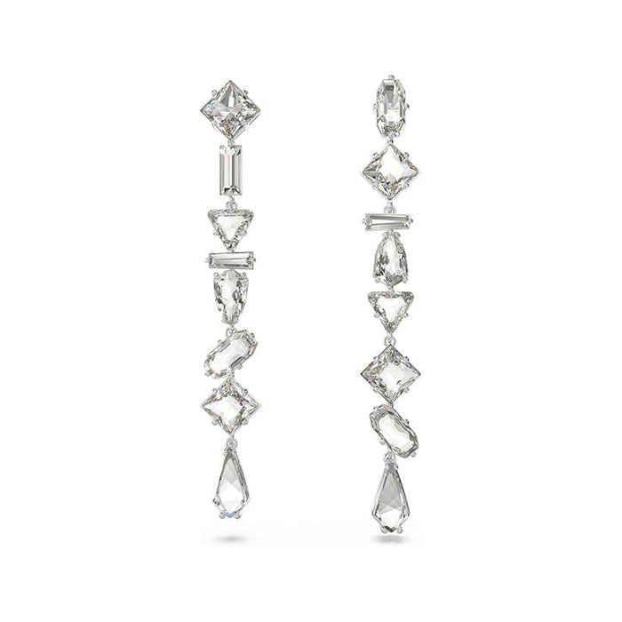 Swarovski Women's Clear Crystals In A Rhodium Finished Setting Mesmera Drop Earrings - 5661687