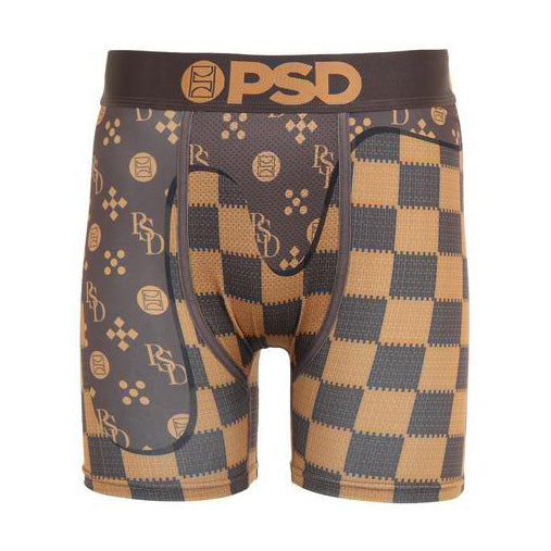 PSD Men's PSD Luxe Drip Boxer Briefs, Brown, S at  Men's