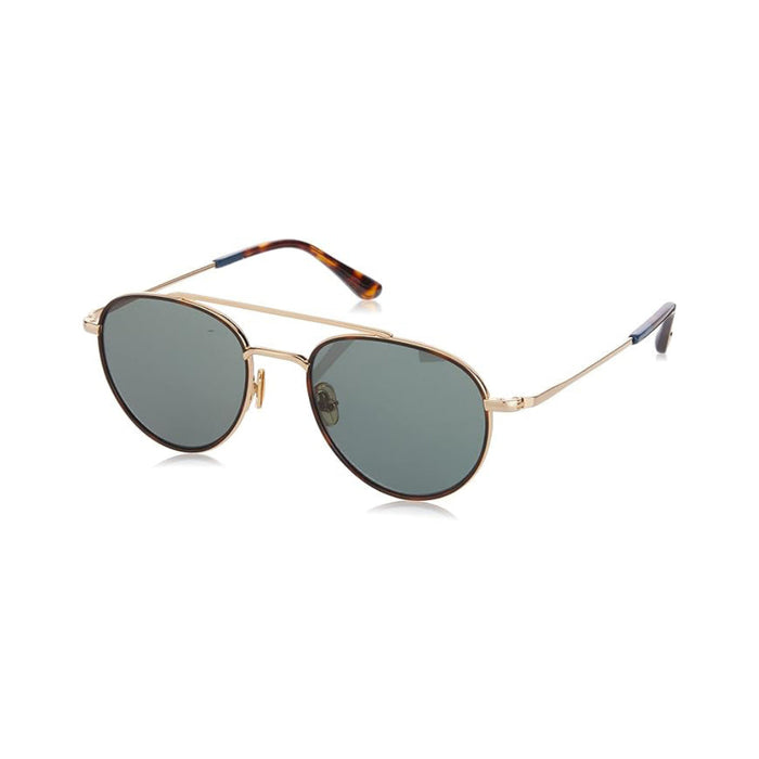 TOMS Women's Yellow Gold with TORT Windsor Frame Green Gray Lens Round Pilot Sunglasses - 10017425