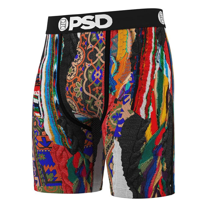 PSD Men's Multicolor Knit Split Boxer Briefs XX-Large Underwear - 425180072-MUL-XXL
