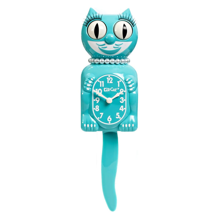 Kit Cat Klock Kid Blue Turquoise Limited Edition Lady Wall Clock - LBC-57