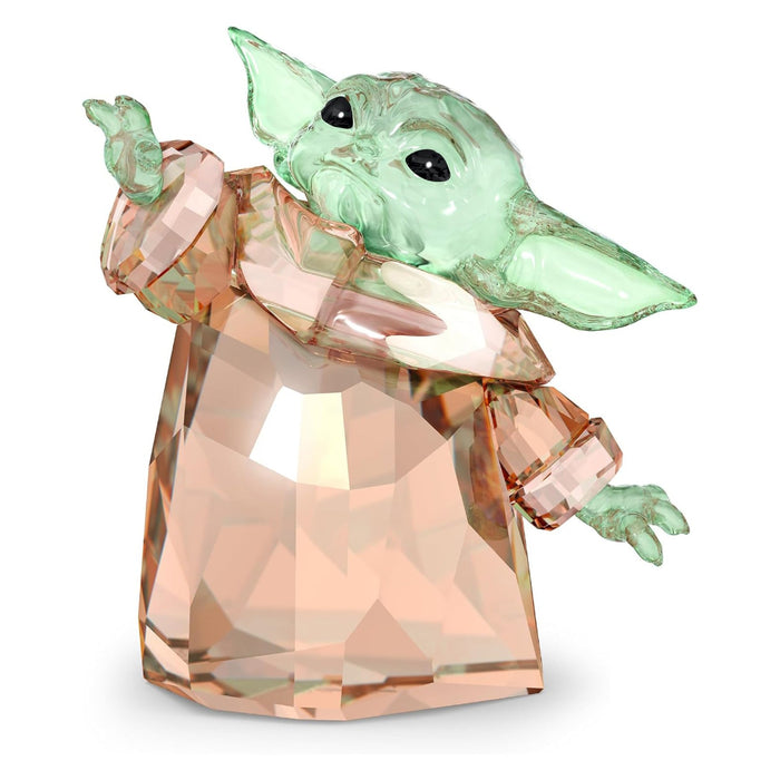 Swarovski Kid Teal And Brown Crystals Star Wars Mandalorian The Child Crystal Figurine - 5583201
