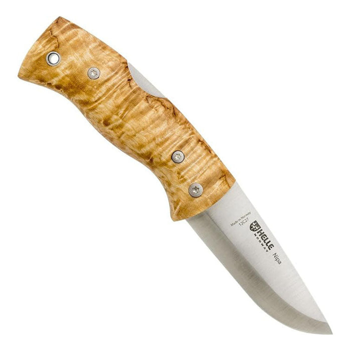 Helle Curly Birch Stainless Steel Foldable Knife - 200657