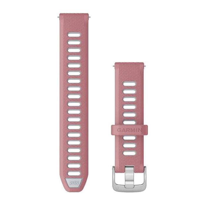 Garmin Unisex Pink/Whitestone With Silver Hardware Silicone 18 MM Quick Release Watch Band - 010-11251-A5