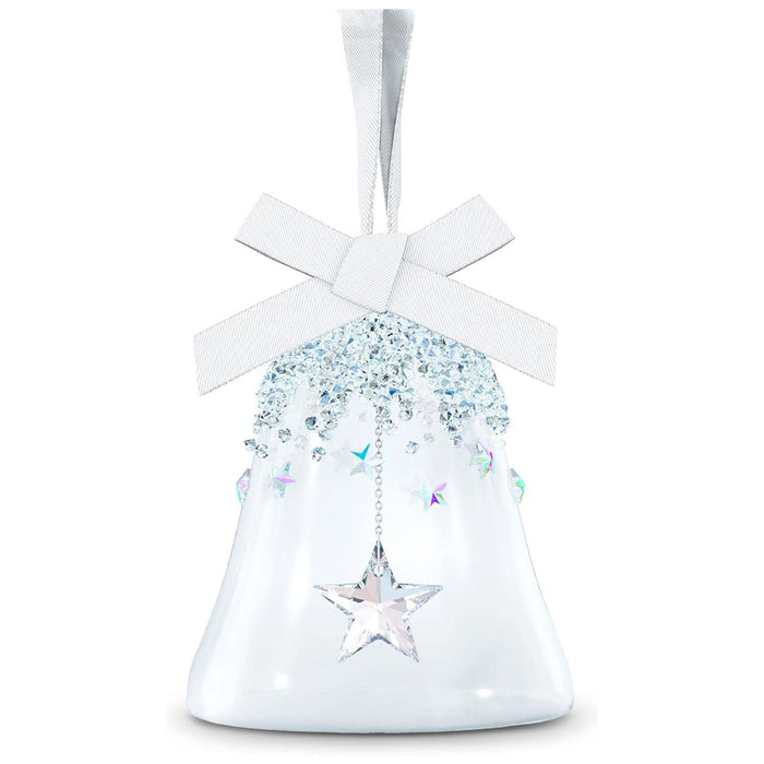 Swarovski Unisex Clear Crystals Small Bell & Star Holiday Ornament for Home Decor - 5545500