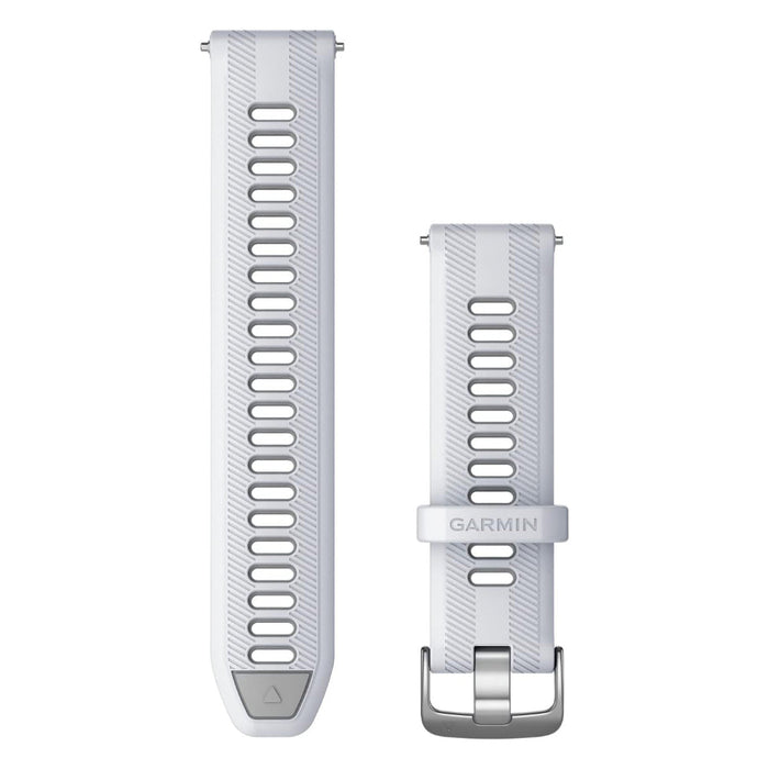Garmin Forerunner® Unisex Whitestone/Powder Gray With Silver Hardware Silicone 22 MM QuickFit Watch Band - 010-11251-9Z