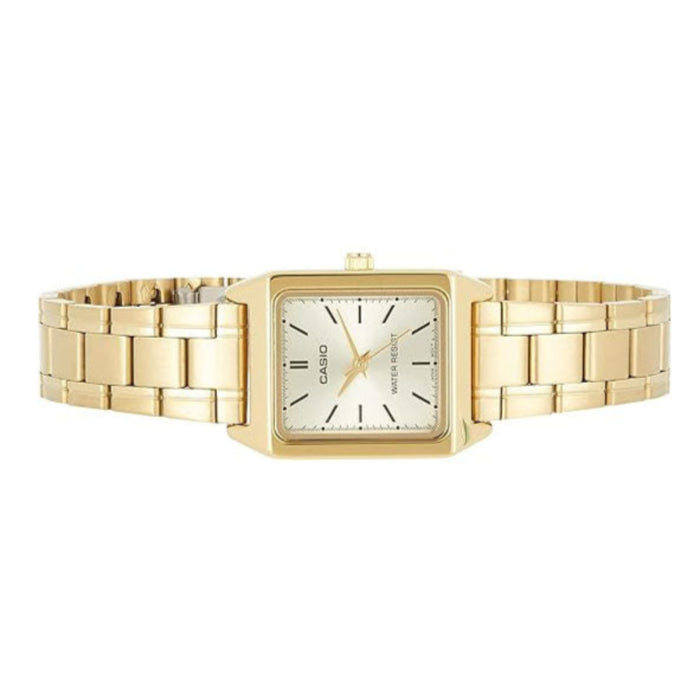 Casio Women's Gold dial Gold Band Analog Quartz Watch - LTP-V007G-9EUDF