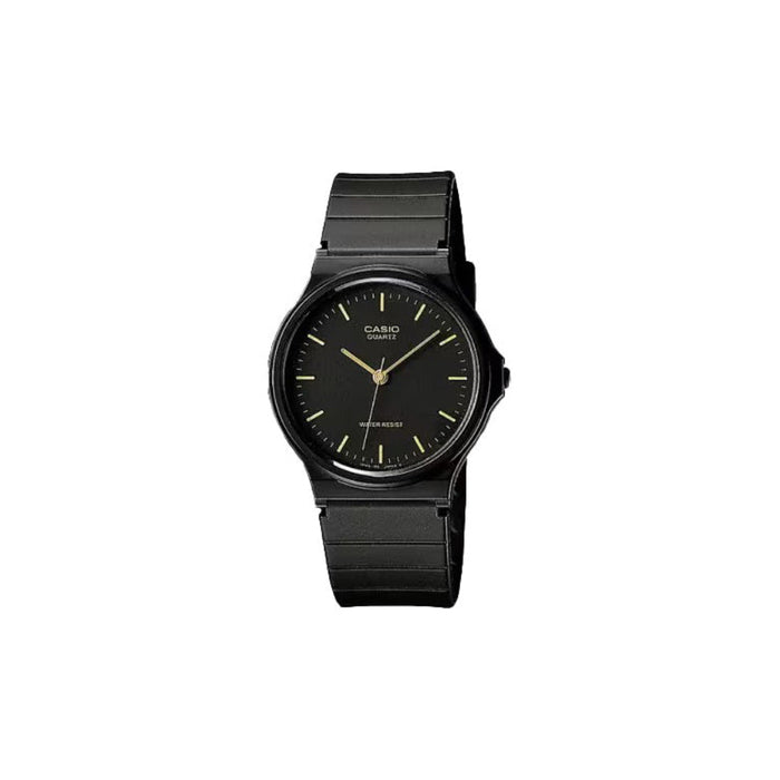 Casio Men's Black Dial Resin Band Analog Quartz Watch - MW-24-1ELDF
