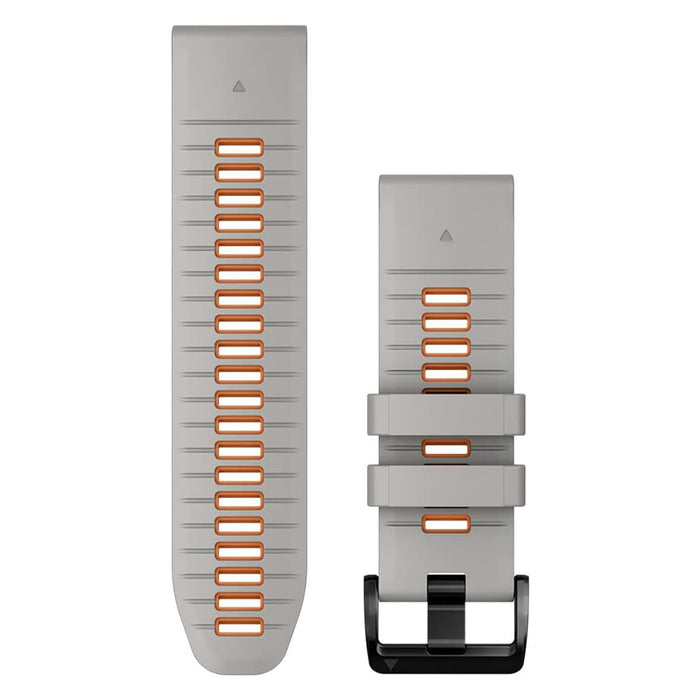 Garmin Fog Gray/Ember Orange QuickFit 26 mm Silicone Watch Band - 010-13281-02