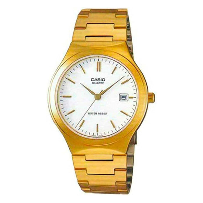 Casio Unisex White Dial Gold Stainless Steel Band Analog Japanese Quartz Watch - MTP-1170N-7ARDF