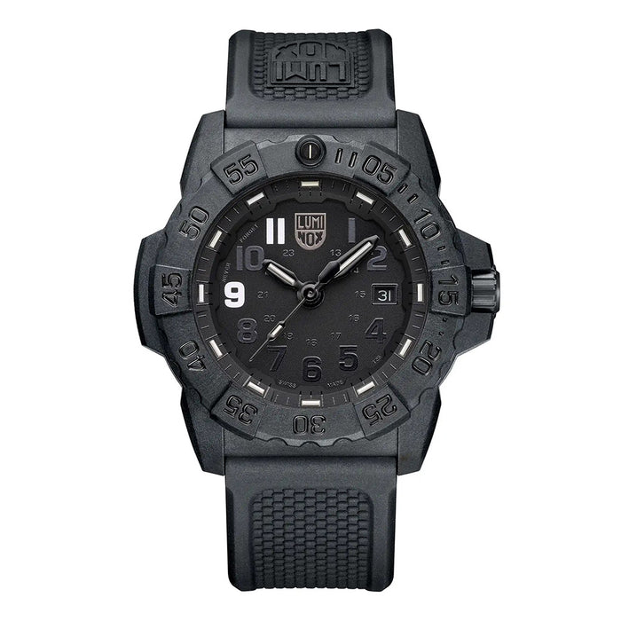 Luminox Men's Black Dial Silicon Band Navy Seal Military Swiss Quartz Watch - XS.3501.BO.NF