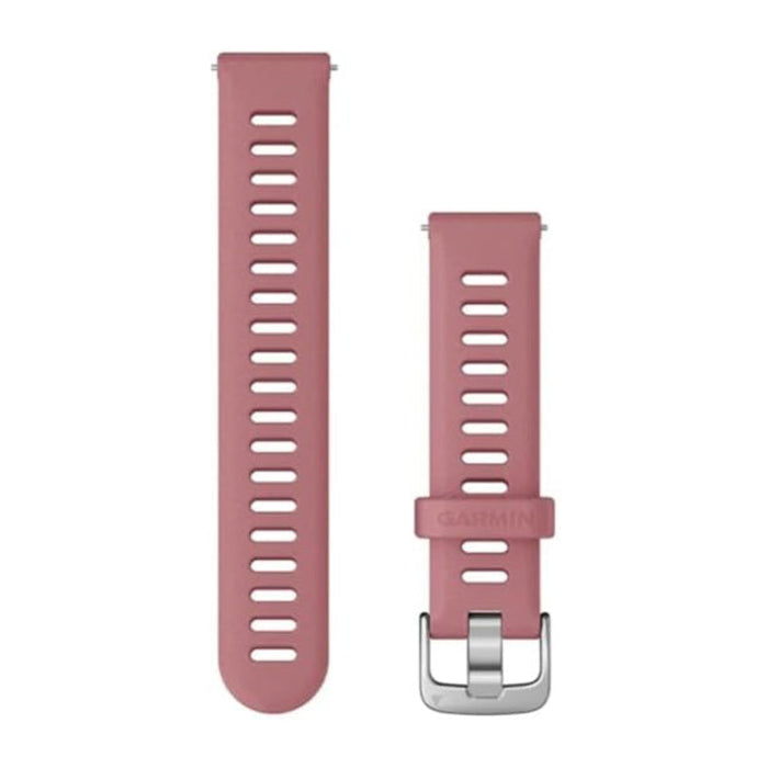 Garmin Unisex Light Pink With Silver Hardware Silicone 18 MM Quick Release Watch Band - 010-11251-3H