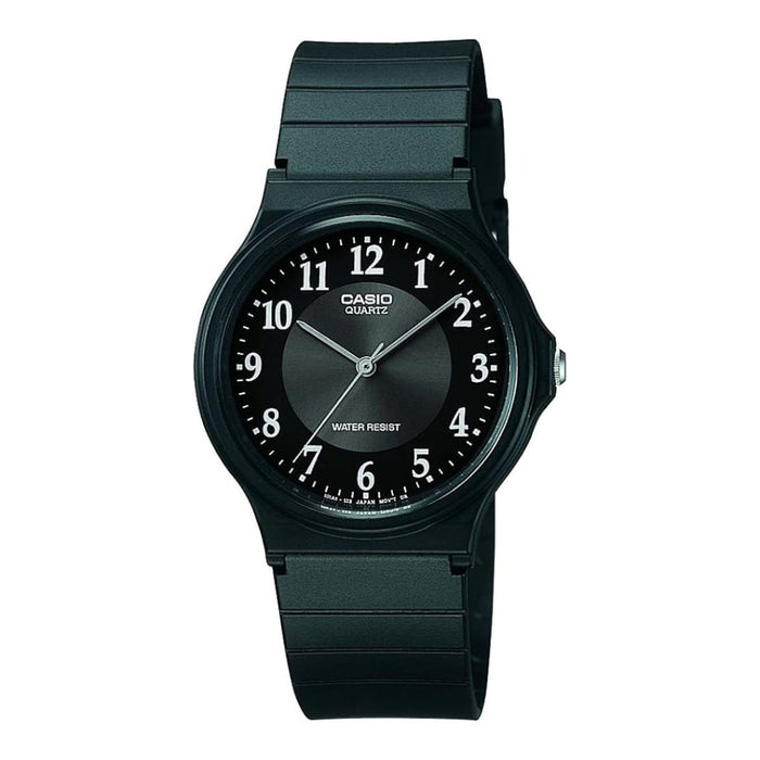 Casio Men's Black Dial Black Resin Band Analog Quartz Watch - MQ-24-1B3LDF
