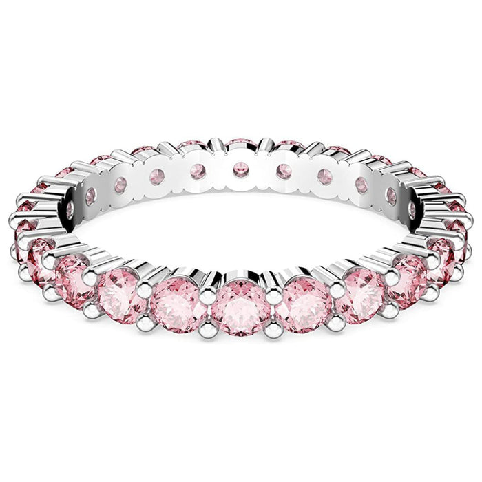 Swarovski Part of the Matrix Vittore Collection Women's Pink Stones on a Rhodium Finished Band Size 6 Matrix Vittore Ring - 5658853