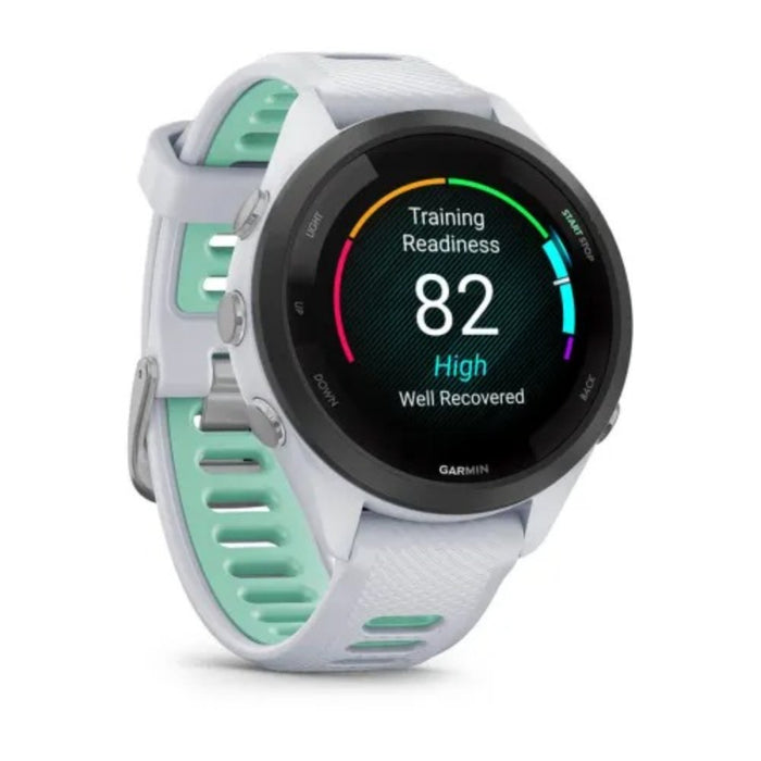 Garmin Whitestone Neo Tropic 42 mm Colorful Amoled Display Training Metrics Recovery Insights Forerunner 265S Running Smartwatch - 010-02810-04