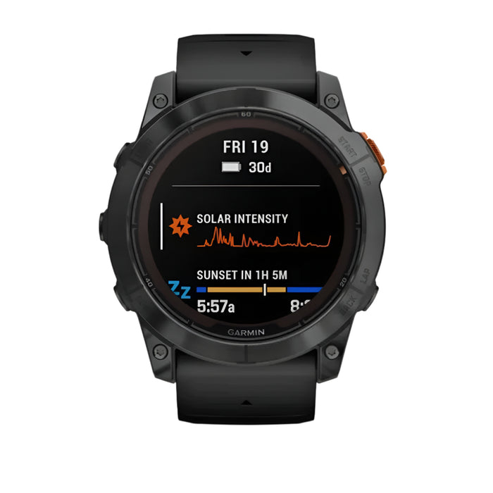 Garmin Men's Black Built-in Flashlight Solar Charging Capability Fēnix 7X Pro Solar Edition (No Wi-Fi) Multisport GPS Smartwatch - 010-02778-02