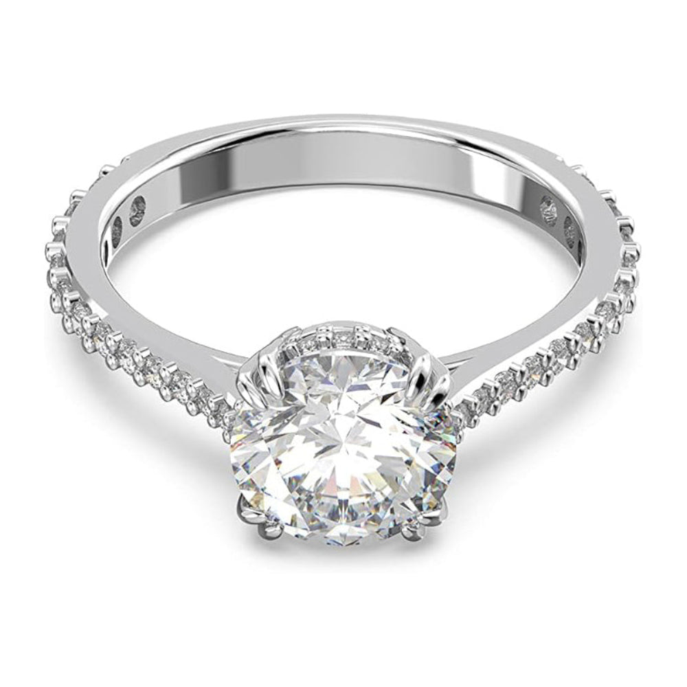 Swarovski Part of the Stella Collection Women's Clear Zirconia on a Rh ...