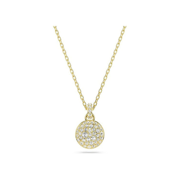 Swarovski Women's Meteor Pendant with Snow Pavé of Clear Round-Cut Crystals in a Gold-Tone Finished Setting Sublima Pendant Necklace - 5683443