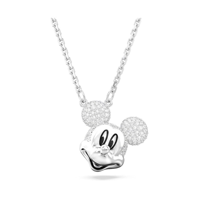 Swarovski Women's White Rhodium Finished Disney Mickey Mouse Pendant Necklace - 5669116
