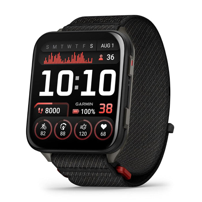 Garmin® Venu® X1 Unisex Black With Slate Titanium Caseback And Black ComfortFit Nylon Band AMOLED Display Advanced Health And Fitness Features Thin And Lightweight GPS Smartwatch  - 010-02980-00