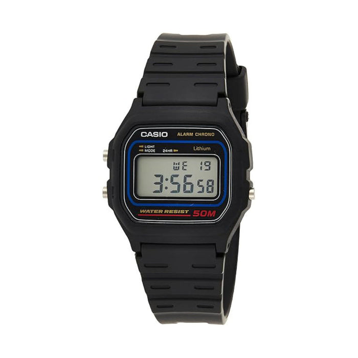 Casio Men's Gray Dial Black Resin Band Digital Japanese Quartz Watch - W-59-1VHDF